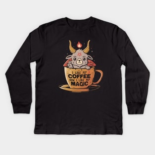 Black Coffee Kids Long Sleeve T-Shirt